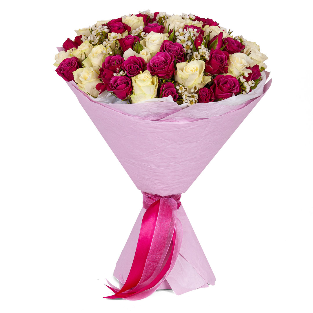 Букет с яркими розами "Маркиза" #305