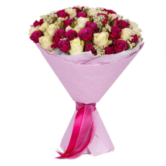 Букет с яркими розами “Маркиза” #305